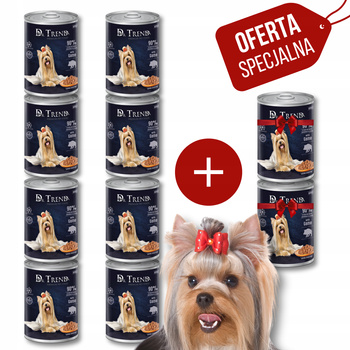 DR. TREND Premium mokra karma dla psów z dziczyzną 8x400 g + GRATIS